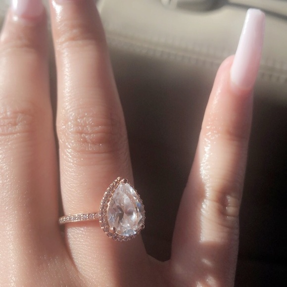 Pandora ring , $250 paid. Rose gold. - Picture 2 of 2